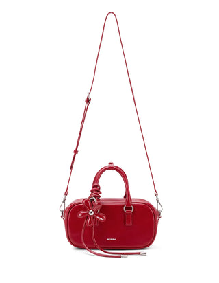 red Boston bag