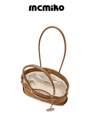 cowhide baguette bag