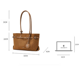 cowhide baguette bag