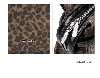 leopard baguette bag