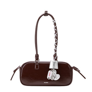 cowhide shoulder bag