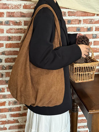suede tote bag
