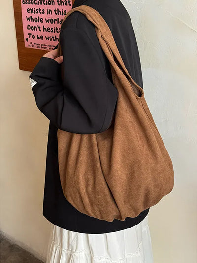 suede tote bag