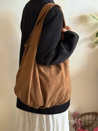 suede tote bag