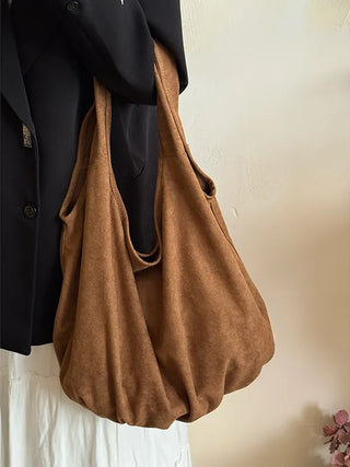 suede tote bag