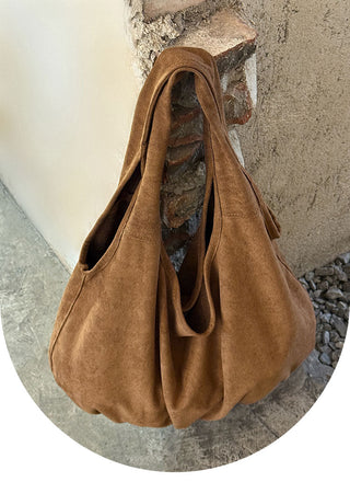 suede tote bag