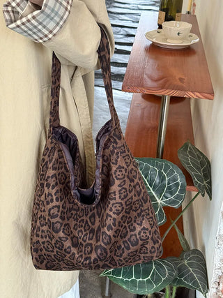 leopard corduroy bag