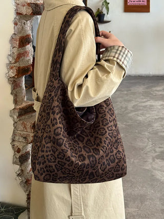 leopard corduroy bag