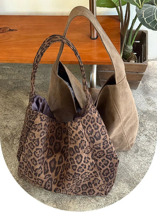 leopard corduroy bag