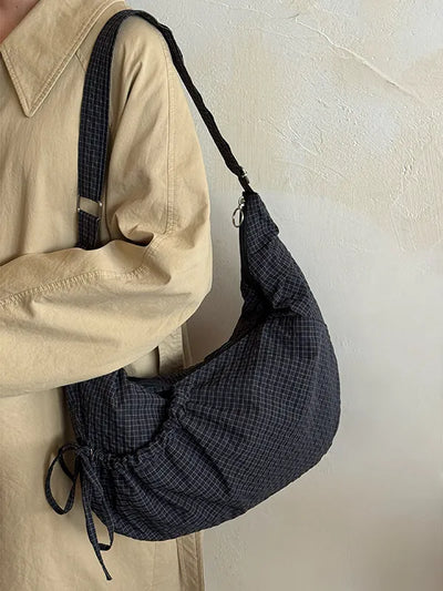 plaid cloud bag