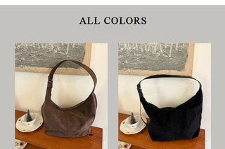 matte suede tote
