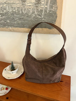 matte suede tote
