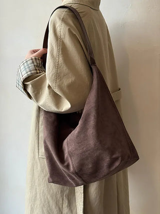matte suede tote