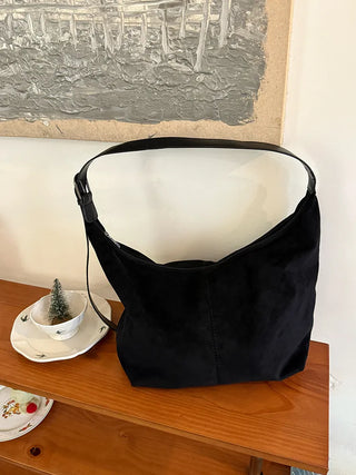matte suede tote