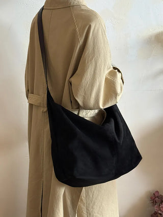 matte suede tote