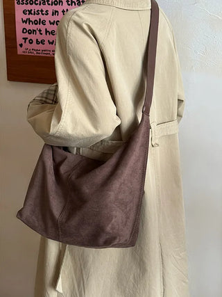 matte suede tote