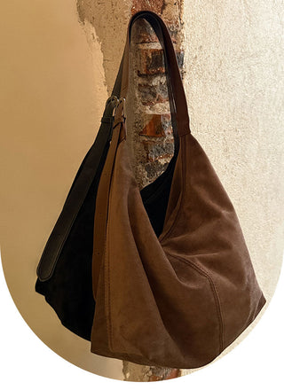 matte suede tote