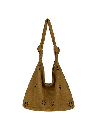 suede hollow tote