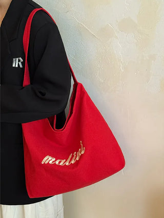 embroidered canvas bag