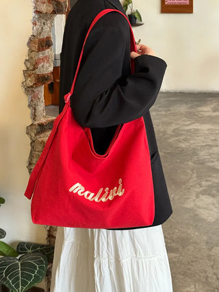 embroidered canvas bag