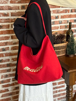 embroidered canvas bag