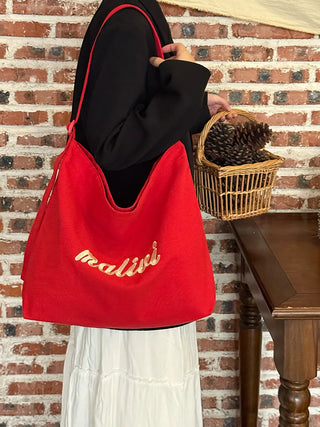 embroidered canvas bag
