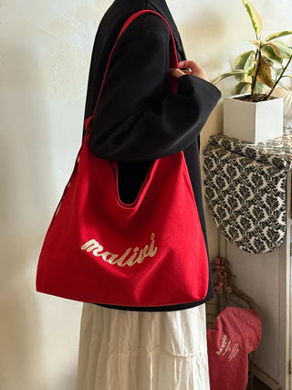 embroidered canvas bag