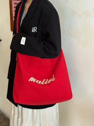 embroidered canvas bag