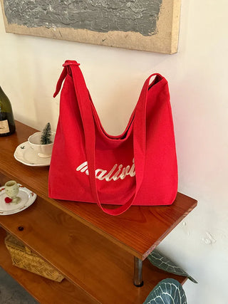 embroidered canvas bag
