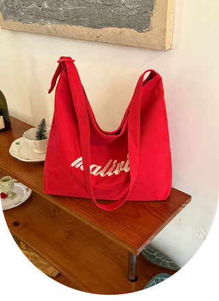 embroidered canvas bag
