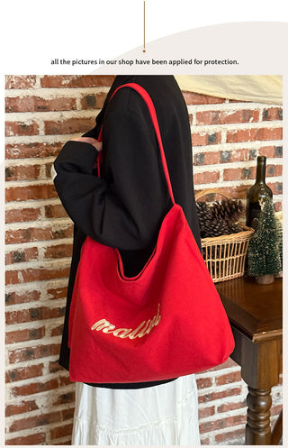 embroidered canvas bag