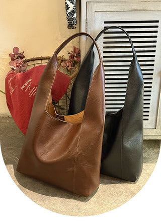 soft leather tote