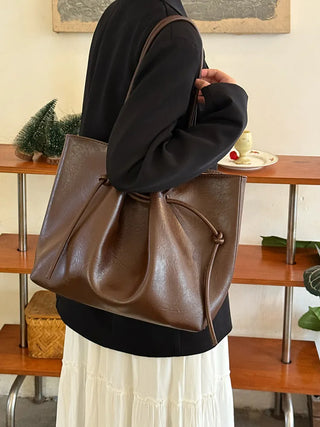 pleated bucket bag