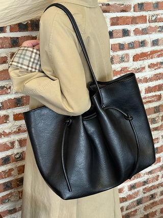 pleated bucket bag