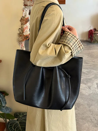 pleated bucket bag