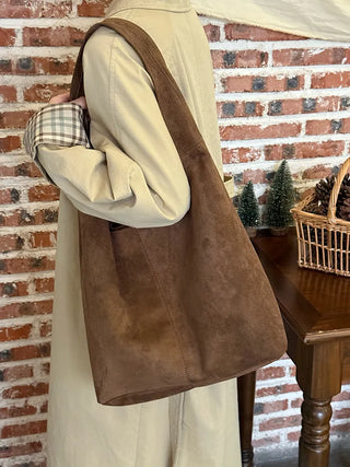 suede tote bag