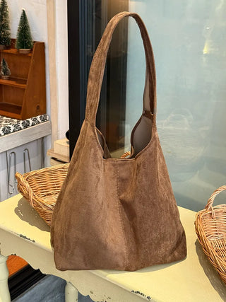suede tote bag