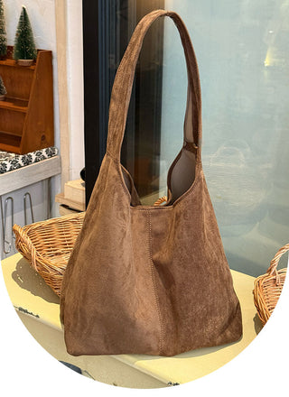 suede tote bag