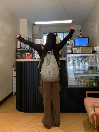 embroidered college backpack