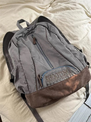 embroidered college backpack