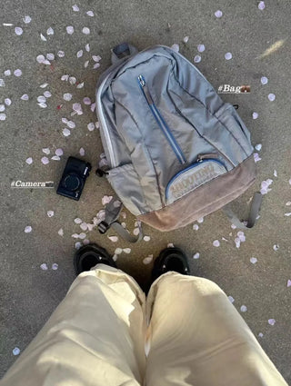 embroidered college backpack