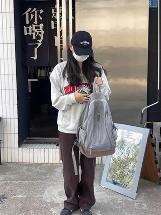 embroidered college backpack
