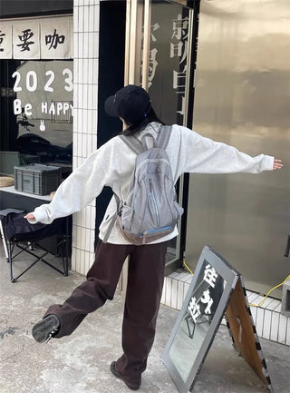 embroidered college backpack