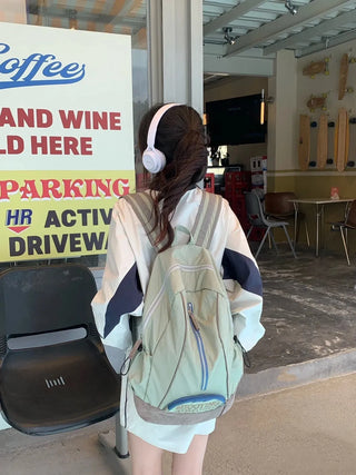 embroidered college backpack