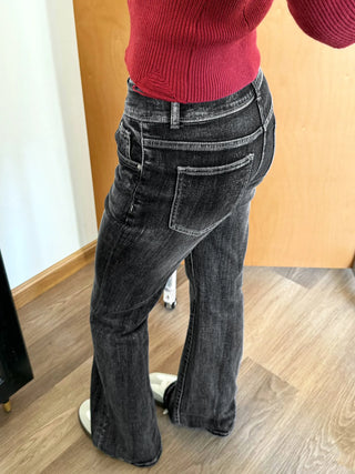 dark flare jeans
