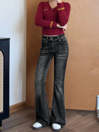 dark flare jeans