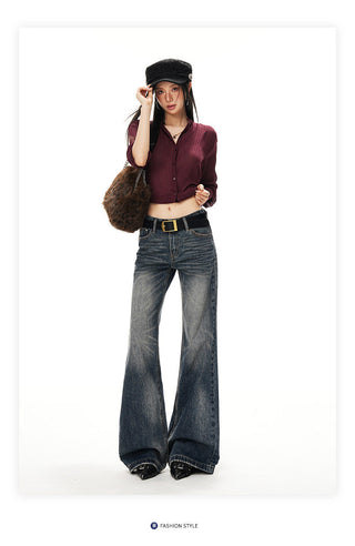 low waist bell-bottom