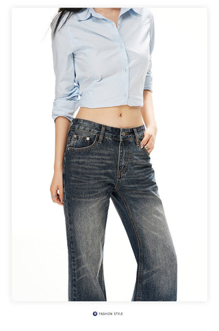 low waist bell-bottom