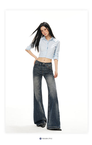 low waist bell-bottom