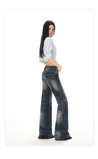 low waist bell-bottom